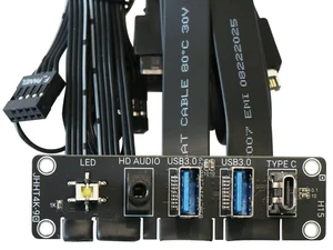 MultiFunction Front Panel Motherboard Adapter USB C + USB Expansion I/O Panel Dual USB 3.0 5Gbps Ports, USB C 20Gbps, Audio Switch with Cable for Custom Chassis (T4K 30cm) MultiFunction Front Panel Motherboard Adapter USB C + USB Expansion I/O Panel Dual USB 3.0 5Gbps Ports, USB C 20Gbps, Audio Switch with Cable for Custom Chassis (T4K 30cm)