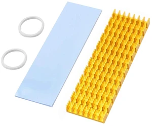Upgraded Heatsink Cooler Heat Sink Cool Fin Thermal Conductive Adhesive for M.2 NGFF 2280 PCI-E NVME SSD 70 * 22mm Thickness 3/6mm (6mm, Gold) Upgraded Heatsink Cooler Heat Sink Cool Fin Thermal Conductive Adhesive for M.2 NGFF 2280 PCI-E NVME SSD 70 * 22mm Thickness 3/6mm (6mm, Gold)