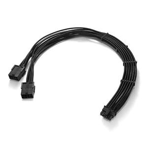 18AWG GPU Power Supply Extension Cable Compatible with 20 Series,30 Series,4060,4060 Ti,Selected 4070 (2 * 8Pin to 12+4Pin Black,45CM) 18AWG GPU Power Supply Extension Cable Compatible with 20 Series,30 Series,4060,4060 Ti,Selected 4070 (2 * 8Pin to 12+4Pin Black,45CM)