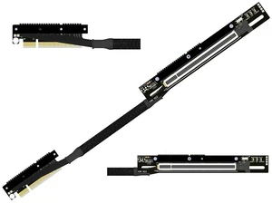 PCIe 5.0 x8 to x16 GPU Riser Cable with Latch 256Gbps HighSpeed Riser Supports RTX 50 Series, RX 90xx Series, New PCIe 5.0 GPU (K83UH-TR,30CM) PCIe 5.0 x8 to x16 GPU Riser Cable with Latch 256Gbps HighSpeed Riser Supports RTX 50 Series, RX 90xx Series, New PCIe 5.0 GPU (K83UH-TR,30CM)