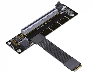 PCIe 5.0 x16 to x16 Bifurcation Riser Cable 512Gbps HighSpeed Supports x8+x8 Splitting for GPU Expansion (K4S-F34C-25cm) PCIe 5.0 x16 to x16 Bifurcation Riser Cable 512Gbps HighSpeed Supports x8+x8 Splitting for GPU Expansion (K4S-F34C-25cm)