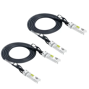 SFP+ DAC Twinax Cable, 10G SFP+ to SFP+ Direct Attach Copper Patch Passive Cable for Cisco SFP-H10GB-CU1.5M, Meraki MA-CBL-TA-1.5M, Ubiquiti UniF, D-Link, Netgear, 1.5-Meter(5ft), 2-Pack SFP+ DAC Twinax Cable, 10G SFP+ to SFP+ Direct Attach Copper Patch Passive Cable for Cisco SFP-H10GB-CU1.5M, Meraki MA-CBL-TA-1.5M, Ubiquiti UniF, D-Link, Netgear, 1.5-Meter(5ft), 2-Pack