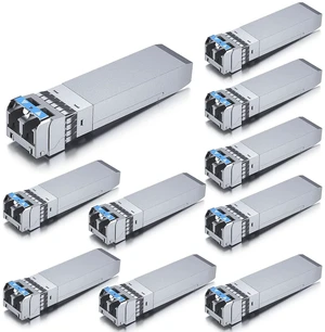 10GBase-LR SFP+ Transceiver, 10G 1310nm SMF SingleMode Fiber Optic Module, 10km, for Cisco SFP-10G-LR, Meraki MA-SFP-10GB-LR, Ubiquiti UniFi UF-SM-10G, Fortinet, Mikrotik and More, Pack of 10 10GBase-LR SFP+ Transceiver, 10G 1310nm SMF SingleMode Fiber Optic Module, 10km, for Cisco SFP-10G-LR, Meraki MA-SFP-10GB-LR, Ubiquiti UniFi UF-SM-10G, Fortinet, Mikrotik and More, Pack of 10