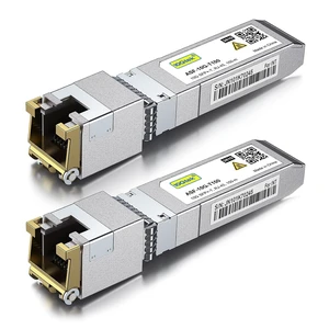 100-Meter 10GBase-T SFP+ to RJ45 Transceiver, RJ45 to SFP+ Copper Ethernet CAT.6a Module, for Cisco SFP-10G-T-X, Pack of 2 100-Meter 10GBase-T SFP+ to RJ45 Transceiver, RJ45 to SFP+ Copper Ethernet CAT.6a Module, for Cisco SFP-10G-T-X, Pack of 2