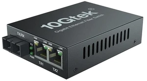 3-Port Gigabit Ethernet Fiber Switch, with 1 Port Dual SC Fiber, 20 km 3-Port Gigabit Ethernet Fiber Switch, with 1 Port Dual SC Fiber, 20 km