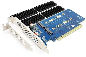 4x M.2 M-Key NVMe SSD Adapter Card, PCIe 4.0 x16 4x M.2 M-Key NVMe SSD Adapter Card, PCIe 4.0 x16
