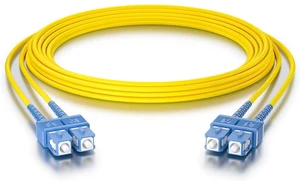 Fiber Patch Cable - SC to SC OS2 10Gb/Gigabit Singlemode Jumper Duplex 9/125 LSZH Fiber Optic Cord, Yellow, 30-Meter(98.4-ft) Fiber Patch Cable - SC to SC OS2 10Gb/Gigabit Singlemode Jumper Duplex 9/125 LSZH Fiber Optic Cord, Yellow, 30-Meter(98.4-ft)