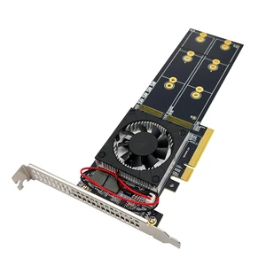 PCIe3.0 x8 to (4X) M.2 Adapter, for NVMe SSD, PEX8747 Controller with Bifurcation Function, Applicable to Windows Server/Windows/Linux/VMwareESX/ESXi/FreeBSD14/Ubuntu System PCIe3.0 x8 to (4X) M.2 Adapter, for NVMe SSD, PEX8747 Controller with Bifurcation Function, Applicable to Windows Server/Windows/Linux/VMwareESX/ESXi/FreeBSD14/Ubuntu System
