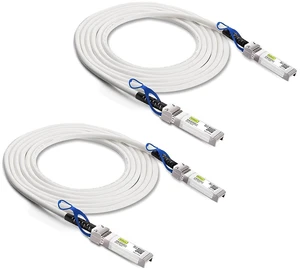 White 25GBASE-CR SFP28 to SFP28 Passive Direct Attach Copper Twinax Cable for Mellanox MCP2M00-A002, 2-Meter(6.6ft), Pack of 2 White 25GBASE-CR SFP28 to SFP28 Passive Direct Attach Copper Twinax Cable for Mellanox MCP2M00-A002, 2-Meter(6.6ft), Pack of 2