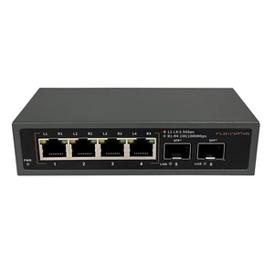 6 Port 2.5G Unmanaged Switch, 4 x 2.5G Base-T Ports, 2 x SFP+ Ports, Support 10/100/1000/2500Mbps Adaptation, Plug & Play | Ethernet Splitter 6 Port 2.5G Unmanaged Switch, 4 x 2.5G Base-T Ports, 2 x SFP+ Ports, Support 10/100/1000/2500Mbps Adaptation, Plug & Play | Ethernet Splitter