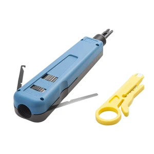 Punch Down Tool with 110/88 Blade & Network Wire Stripper, Multifunction Hook Tool for Telephone Impact Terminal Insertion and cat6a/cat6/cat5e/cat5 Cable Punch Down Tool with 110/88 Blade & Network Wire Stripper, Multifunction Hook Tool for Telephone Impact Terminal Insertion and cat6a/cat6/cat5e/cat5 Cable