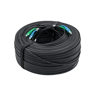 FTTH Cable Single Fiber Indoor/Outdoor Optical Fiber Drop Cable, G657A2, SC Duplex Connector Single Mode, 9/125, LSZH Jacket, Black, 300-Meter(1000-ft)/Roll FTTH Cable Single Fiber Indoor/Outdoor Optical Fiber Drop Cable, G657A2, SC Duplex Connector Single Mode, 9/125, LSZH Jacket, Black, 300-Meter(1000-ft)/Roll