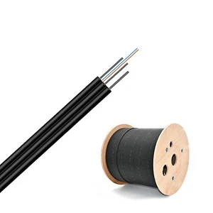 FTTH Cable Single Fiber Indoor/Outdoor Optical Fiber Drop Cable, G657A1, 2 Core Single Mode, 9/125, LSZH Jacket, 1 Steel Wire+2 FRP Strength Member, Black, 300-Meter(1000-ft)/Roll FTTH Cable Single Fiber Indoor/Outdoor Optical Fiber Drop Cable, G657A1, 2 Core Single Mode, 9/125, LSZH Jacket, 1 Steel Wire+2 FRP Strength Member, Black, 300-Meter(1000-ft)/Roll