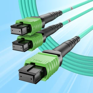MPO Cable, Compatible with NVIDIA MFP7E20-N005, OM4 MPO-12 APC (Female) to 2X MPO-12 APC (Female) MMF Breakout Fiber Cable, Type B LSZH, 5-Meter MPO Cable, Compatible with NVIDIA MFP7E20-N005, OM4 MPO-12 APC (Female) to 2X MPO-12 APC (Female) MMF Breakout Fiber Cable, Type B LSZH, 5-Meter
