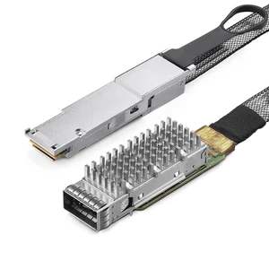 100G QSFP28 to QSFP28 Extender Cage with EEPROM on Extender Side, 3M Flat Cable in Nylon Jacket, 30AWG, 30cm 100G QSFP28 to QSFP28 Extender Cage with EEPROM on Extender Side, 3M Flat Cable in Nylon Jacket, 30AWG, 30cm