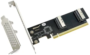 Dual MCIO 8i to PCIe 5.0 x16 Adapter, 74Pin Gen5 32GT/s Host Card for NVMe SSD/GPU Expansion Dual MCIO 8i to PCIe 5.0 x16 Adapter, 74Pin Gen5 32GT/s Host Card for NVMe SSD/GPU Expansion