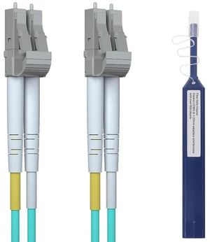 1 Pack 2M OM3 LC to LC Fiber Patch Cable and 1 Pack of Fiber Optic connectors Cleaner Pen 1 Pack 2M OM3 LC to LC Fiber Patch Cable and 1 Pack of Fiber Optic connectors Cleaner Pen