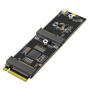 M.2 Key-M to Dual M.2 Adapter Card, Supports 2230 Key-E A/E Module/Key-M nVME SSD,Compatible with Intel 7260,8260,9260 M.2 Key-M to Dual M.2 Adapter Card, Supports 2230 Key-E A/E Module/Key-M nVME SSD,Compatible with Intel 7260,8260,9260