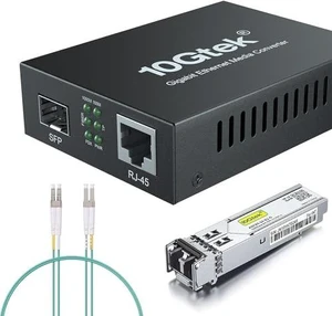 1 Pack of 1.25G Media Converter(kit #1) with 1000Base-SX SFP Transceiver and 4 Pack of 10M Fiber Patch Cable 1 Pack of 1.25G Media Converter(kit #1) with 1000Base-SX SFP Transceiver and 4 Pack of 10M Fiber Patch Cable