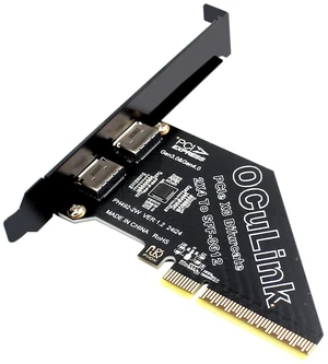 PCIe 4.0 8X to Dual Oculink 4I,PCIe Bifurcation x8 to x4x4 Split Oculink SFF-8611/8612 Adapter Card for eGPU Dock Mimi Pc PCIe 4.0 8X to Dual Oculink 4I,PCIe Bifurcation x8 to x4x4 Split Oculink SFF-8611/8612 Adapter Card for eGPU Dock Mimi Pc