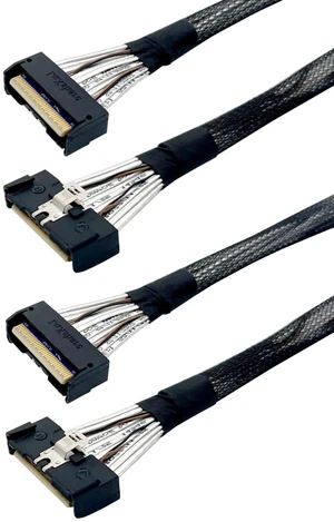 PCIe Gen5 MCIO to MCIO 8X Cable, SFF-TA-1016 74Pin 85-ohm, Server Storage Cable for NVMe Backplanes, HBAs, All-Flash Arrays, 0.25m(0.82ft), 2-Pack PCIe Gen5 MCIO to MCIO 8X Cable, SFF-TA-1016 74Pin 85-ohm, Server Storage Cable for NVMe Backplanes, HBAs, All-Flash Arrays, 0.25m(0.82ft), 2-Pack