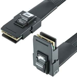 SFF-8087 to SFF-8087 6G Internal Mini SAS Cable for Server Backplane/RAID Card, Hot-Swap Ready with SATA Compatibility, 100-Ohm, Straight to Right Angle, 0.5-m(1.6ft) SFF-8087 to SFF-8087 6G Internal Mini SAS Cable for Server Backplane/RAID Card, Hot-Swap Ready with SATA Compatibility, 100-Ohm, Straight to Right Angle, 0.5-m(1.6ft)