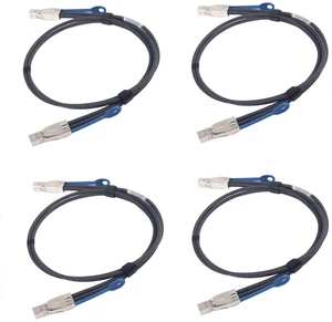 12G Mini SAS HD SFF-8644 to SFF-8644 Cable for NVMe Enclosure/Storage Array, SAN & JBOD Compatibility, 100-Ohm, 1-m(3.3ft), 4-Pack 12G Mini SAS HD SFF-8644 to SFF-8644 Cable for NVMe Enclosure/Storage Array, SAN & JBOD Compatibility, 100-Ohm, 1-m(3.3ft), 4-Pack