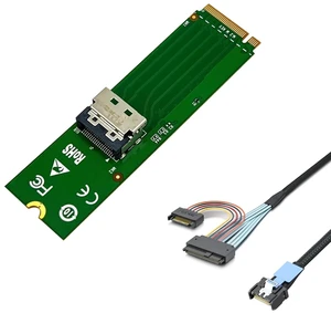 M.2 M-Key to MCIO 4i Adapter + MCIO 4i to U.2 Cable M.2 M-Key to MCIO 4i Adapter + MCIO 4i to U.2 Cable