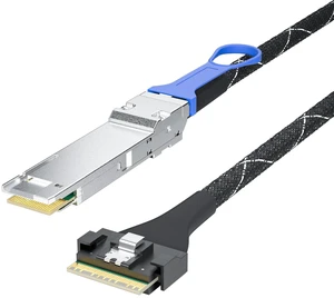 200Gbps QSFP-DD to SlimSAS 8i Cable, SFF-8654 SAS4.0, 24Gbps/Channel PCIe 4.0 High-Speed Internal Cable for Server/Storage, 0.5m/1.6ft 200Gbps QSFP-DD to SlimSAS 8i Cable, SFF-8654 SAS4.0, 24Gbps/Channel PCIe 4.0 High-Speed Internal Cable for Server/Storage, 0.5m/1.6ft