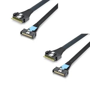 SlimSAS to MCIO PCIe 4.0 Cable, SFF-8654 8i to SFF-TA-1016 8i, 85-ohm Impedance, Server/Storage Expansion for Mini Cool Edge IO, 0.75~0.8m(2.46~2.62ft), 2-Pack SlimSAS to MCIO PCIe 4.0 Cable, SFF-8654 8i to SFF-TA-1016 8i, 85-ohm Impedance, Server/Storage Expansion for Mini Cool Edge IO, 0.75~0.8m(2.46~2.62ft), 2-Pack
