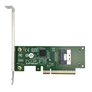 PCIe 4.0 x8 to SFF-8654 8i Adapter, Gen4 NVMe SSD Expansion Card with High/Low Profile Bracket, Single Port for Enterprise Server & Storage (No SAS/SATA Support) PCIe 4.0 x8 to SFF-8654 8i Adapter, Gen4 NVMe SSD Expansion Card with High/Low Profile Bracket, Single Port for Enterprise Server & Storage (No SAS/SATA Support)