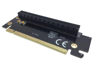 PCIe 16x Riser Card,PCI-e Express 3.0 X16 Male to Female Extension Card for GPU Graphics Card(90Degree 2.4CM Height) PCIe 16x Riser Card,PCI-e Express 3.0 X16 Male to Female Extension Card for GPU Graphics Card(90Degree 2.4CM Height)