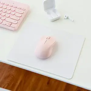 Electronics gaming mouse pad - Soft and creative design, water-resistant and anti-slip, suitable for office computer use. white