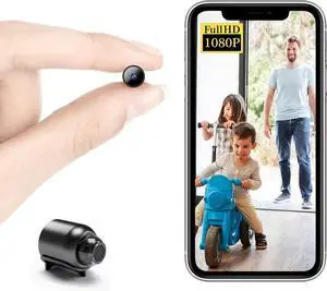 Smallest Wireless WiFi IP Camera,HD1080P Concealed Cameras,Portable Video Camera,Baby Monitor,Nanny Cam,Pet Cameras with Night Vision,Motion Detection,Cloud Storage for Security with iOS AndroidAPP