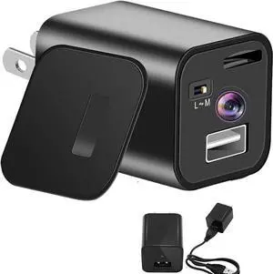 New Hidden Camera Detector with Charger, 1080P Security Portable Camera, Mini Nanny Cam with Loop Working for Indoor/Ourdoor Surveillance, No Audio, No WiFi, up to 64GB SD Card (Not Included)