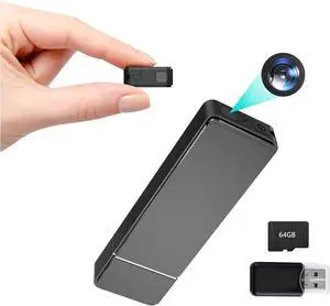 1080P Mini Camera for Home with 64GB Card Indoor Security Camera for Room with Motion Detection