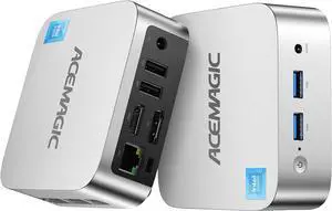 ACEMAGIC Vista Mini V1 Mini PC, Twin Lake N150(Beat N100/N95, up to 3.6GHz), 16GB DDR4 RAM 512 SSD Mini Computers,11 Pro Desktop 4K Dual Display/HDMI/WiFi/BT/LAN for Home/Office lntel N150 16GB  512TB