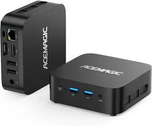 ACEMAGICIAN Vista V1 Mini Pc Computers, 12Th Gen Intel N95 (Beat N100, Up to 3.4Ghz), 16GB DDR4 RAM 512GB SSD Mini Computer, UHD 4K HDMI DP, Dual WiFi/Bt, Gigabit Ethernet Vesa, Home/Office Micro Pc