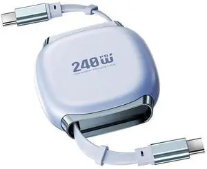 JVFYI Retractable Stretch Coiled USB-C Cable 480Mbps 140W for Laptop Phone Tablet Type-C Male to Male Cable Power & Data (Blue Color) JVFYI Retractable Stretch Coiled USB-C Cable 480Mbps 140W for Laptop Phone Tablet Type-C Male to Male Cable Power & Data (Blue Color)