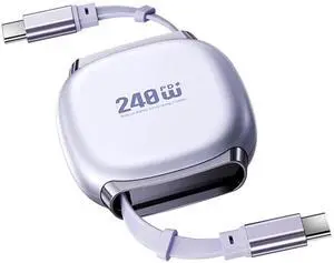 JVFYI Retractable Stretch Coiled USB-C Cable 480Mbps 140W for Laptop Phone Tablet Type-C Male to Male Cable Power & Data (Purple Color) JVFYI Retractable Stretch Coiled USB-C Cable 480Mbps 140W for Laptop Phone Tablet Type-C Male to Male Cable Power & Data (Purple Color)