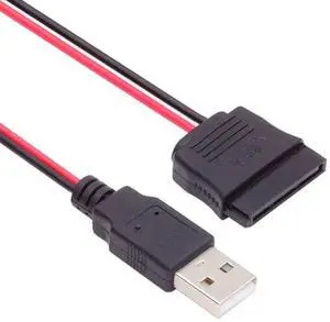 JVFYI DC 5V Single USB to SATA 15Pin Power Cable for 2.5 inch SATA HDD SSD Disk Driver 5V 2A Max