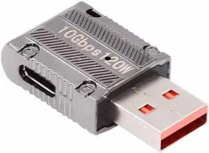 JVFYI USB-C USB 3.1 Type C Female to USB 3.0 Type-A Male 90 Degree Left Angled Slim Type 10Gbps Data 120W Power Adapter Mecha Cyberpunk Style JVFYI USB-C USB 3.1 Type C Female to USB 3.0 Type-A Male 90 Degree Left Angled Slim Type 10Gbps Data 120W Power Adapter Mecha Cyberpunk Style