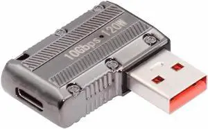 JVFYI USB-C USB 3.1 Type C Female to USB 3.0 Type-A Male 90 Degree Right Angled Flat Type 10Gbps Data 120W Power Adapter Mecha Cyberpunk Style JVFYI USB-C USB 3.1 Type C Female to USB 3.0 Type-A Male 90 Degree Right Angled Flat Type 10Gbps Data 120W Power Adapter Mecha Cyberpunk Style