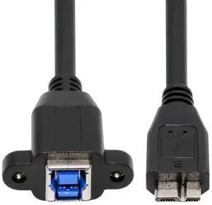 JVFYI USB 3.0 Type-B Female to USB3.0 Micro-B Male Cable Extension 5Gbps for Disk SSD Camera Data 30cm