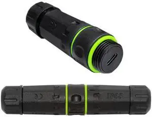 JVFYI M20 Locking IP68 Waterproof Type-C 10Gbps USB3.1 Female to USB-C Female Extension Adapter Coupler