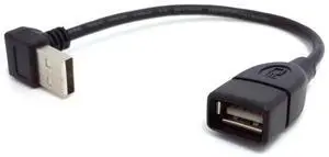 JVFYI USB 2.0 Type-A Male to USB Female M-F Extension Cable 20cm 90 Degree Up Angled Type JVFYI USB 2.0 Type-A Male to USB Female M-F Extension Cable 20cm 90 Degree Up Angled Type