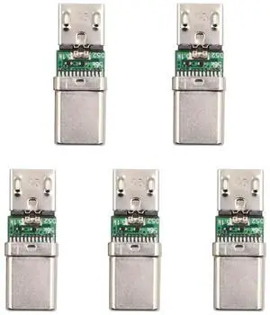 JVFYI 5pcs/lot Micro USB 2.0 5Pin Female Connector to USB Type-C Male Power Data PCBA Adapter for Tablet Phone Laptop