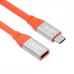 JVFYI Cable USB3.2 Male to Female Extension Cable 20Gbps Ultra Soft High Flex with 100W and 8K 5K USB4.0 Type-C Compatible with Thunderbolt3/4