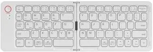 JVFYI Folding Bluetooth Keyboard - Portable Tri-Fold Keyboard for Phone, Tablet, Laptop, Windows, iOS, Androida white JVFYI Folding Bluetooth Keyboard - Portable Tri-Fold Keyboard for Phone, Tablet, Laptop, Windows, iOS, Androida white