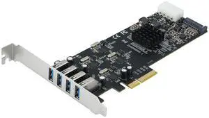 4 Port USB3.2 Gen 2x2 20Gbps PCIe 3.0 X4 Expansion Card Industrial Camera Capture Card Independent 5g G Speed for Each Port 4 Port USB3.2 Gen 2x2 20Gbps PCIe 3.0 X4 Expansion Card Industrial Camera Capture Card Independent 5g G Speed for Each Port